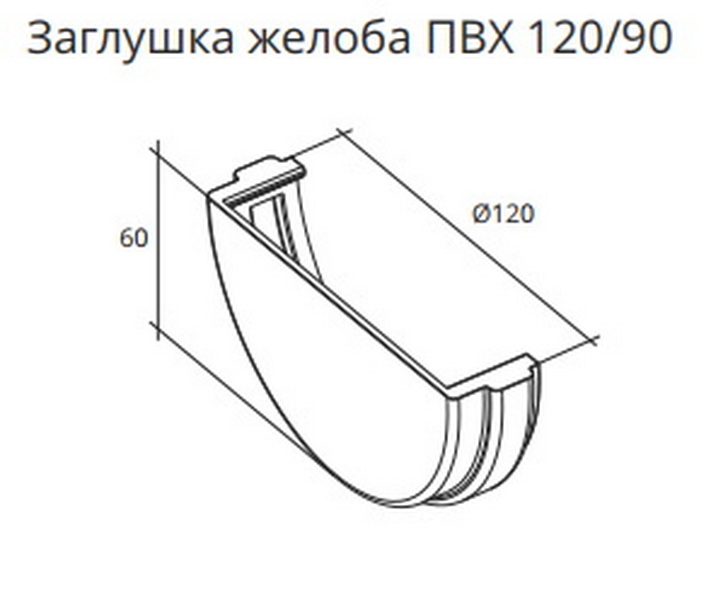 Желоб Grand Line Классика 120|90 ПВХ 3м