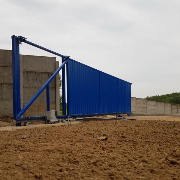 Промышленные откатные ворота 9 метров