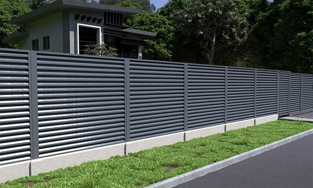 Фото забора типа жалюзи под глянец