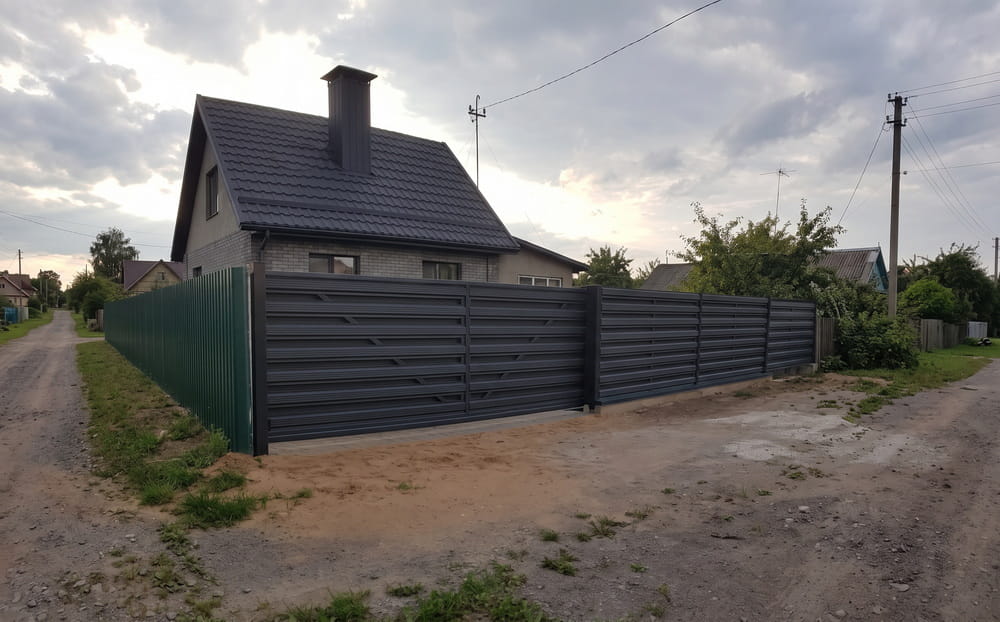 Фото забора на участке